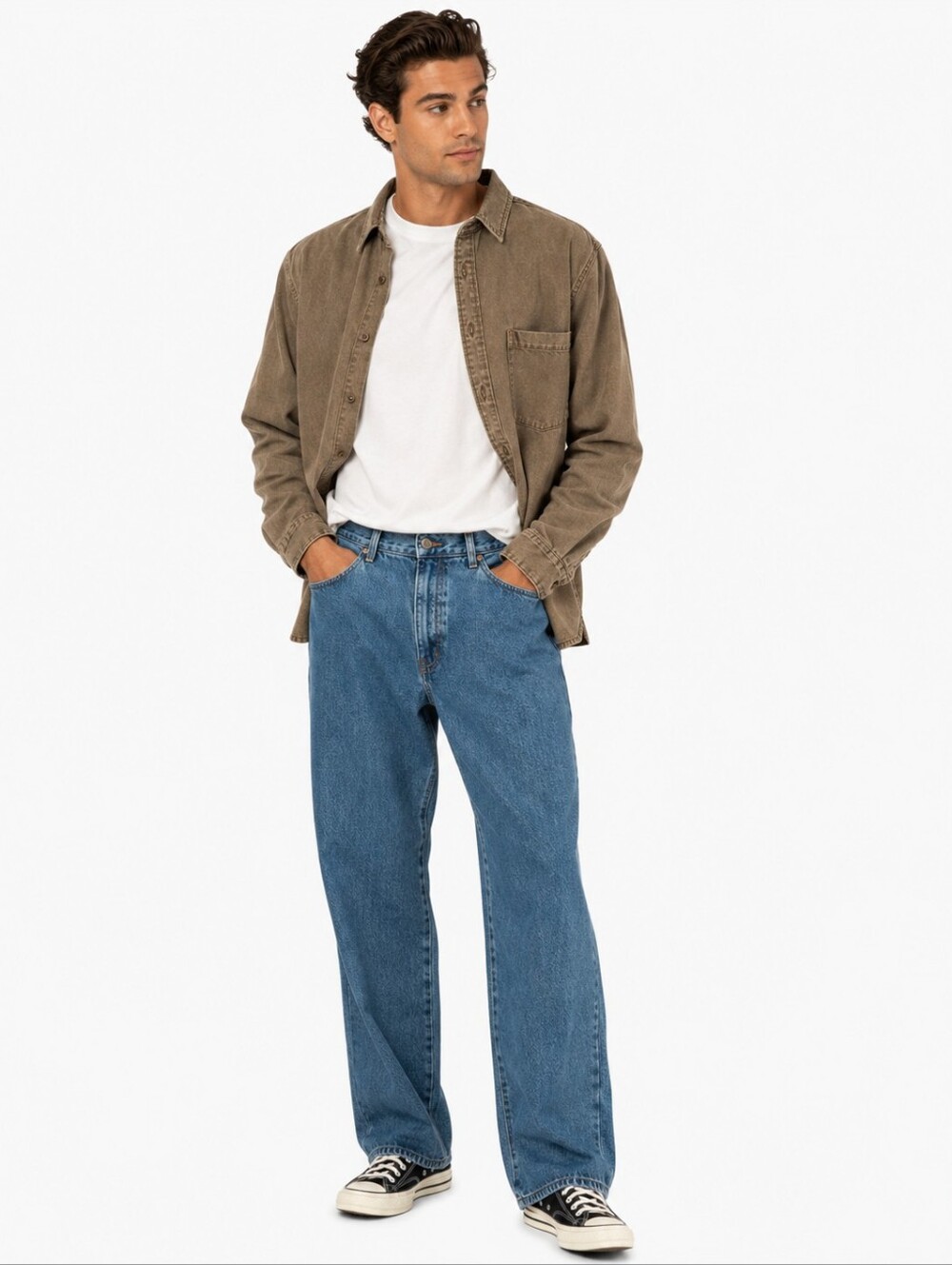 Arizona Jean Co Men’s 36x32 Relaxed Straight Leg Jeans 100% Cotton Medium Wash